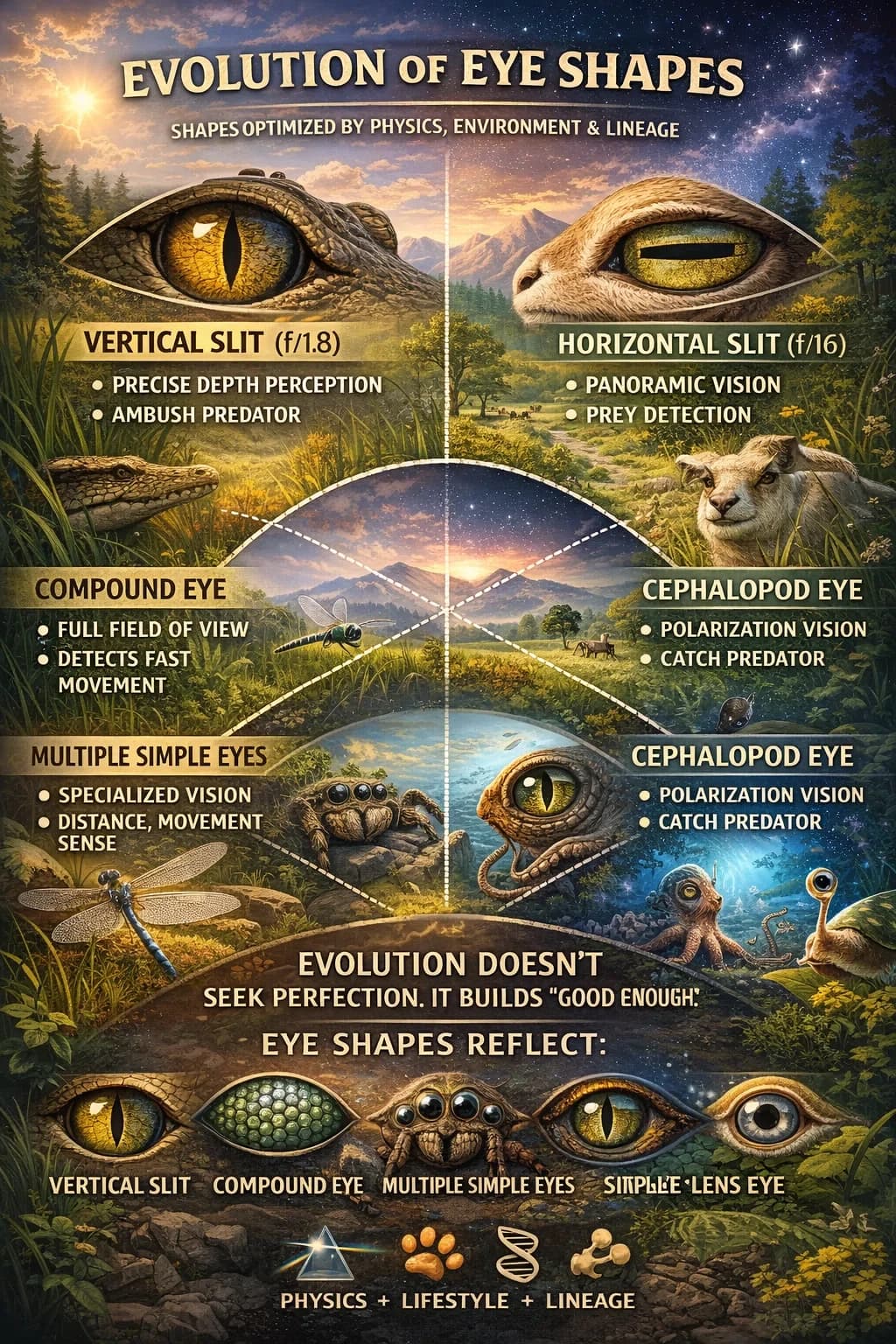 瞳の形でモンスターを設計する